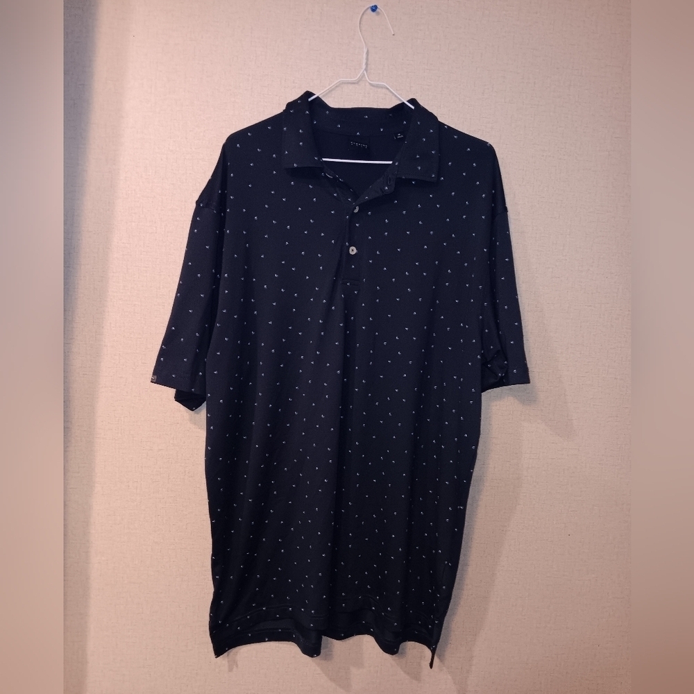 Dunning Golf Mens Cool Max Polo Shirt Halo Blue Stretch Wicking Quick Dry XL